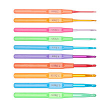 10-teiliges Häkelnadel-Set, Stricknadel 2,0–7,0 mm, Häkelnadel