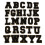 26 Stück Buchstaben-Aufnäher, bestickte-Schwarz 1