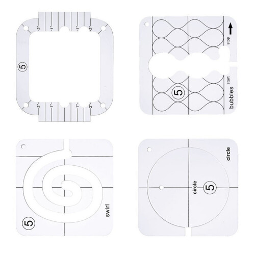 Professionelle Quilt-Vorlagen, 4 Stück, klares-Stil A
