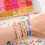 Bunte Perlen, Tonperlen für Armbänder,-Blaues System 5