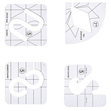 Freemotion Quilt-Lineal, Schablonen, Nählineal,-Stil B