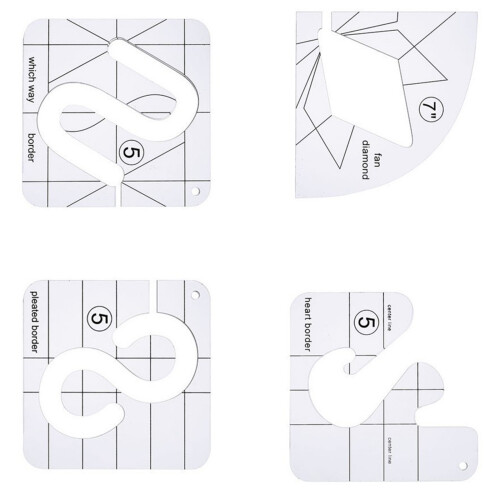 Freemotion Quilt-Lineal, Schablonen, Nählineal,-Stil B