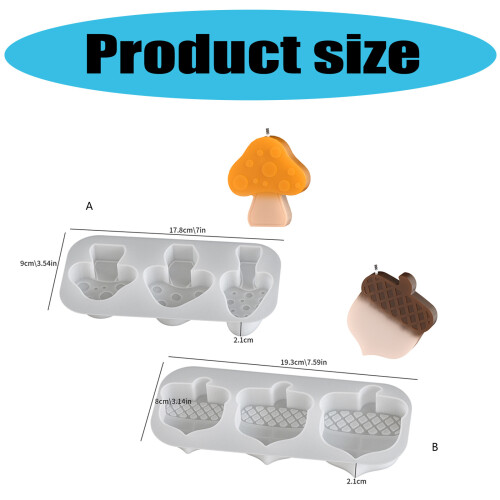 Pilz-Kerzenform, Epoxidharz-Formen, Gipsformen,-A 2