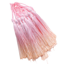 20Pcs Small Tassels with Gradient Color Designs For-Pink yellow