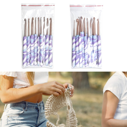 9/11-teiliges Häkelnadel-Set mit ergonomischem Griff-11 Stück 2
