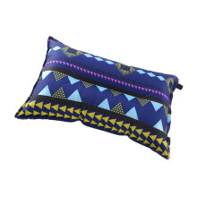 1pc Automatic Inflatable Camping Pillow Navy Stripes Portable Travel Cushion