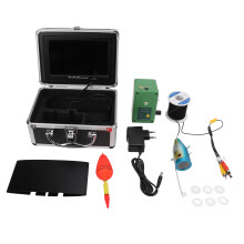 Fish Finder Camera With HD Monitor Dual Light Modes And 8 Hour Power Saving Battery For Lake Ocean Reservoir And Night Fishing Applications