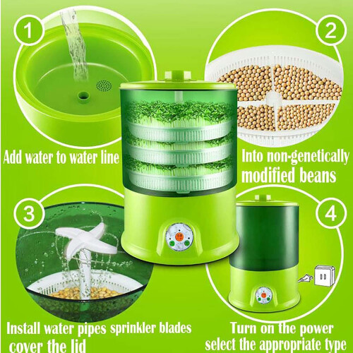 Bean Sprouts Machine with Smart Temperature Control, Large Capacity Automatic Seed Sprouter for Home 1
