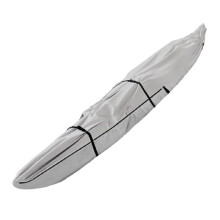 Waterproof 10ft Kayak Cover with Zip Closure and Paddle Covers, Grey Oxford Cloth Canoe Cover