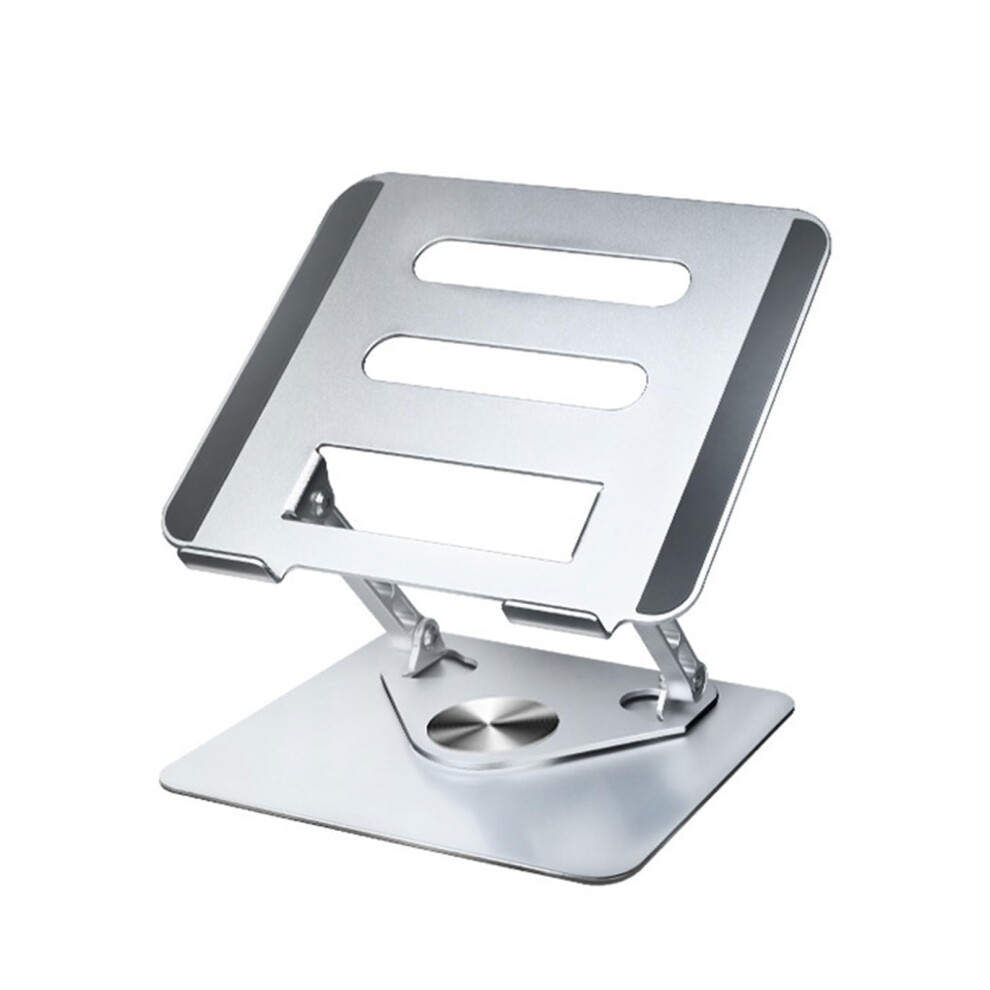Adjustable Aluminum Laptop Stand With 360 Rotating Base Foldable Design For Desk And Travel 9347817588552