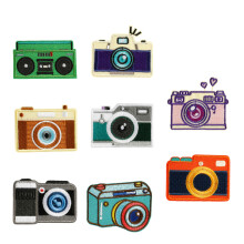 8 Pcs Iron on Patches Cartoon Camera Repair Patches Colorful