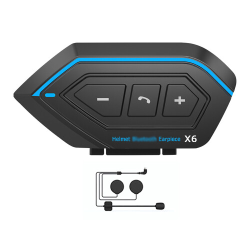 BT5.0 Motorcycle Helmet Headset Intercom Waterproof Noise Reduction 2