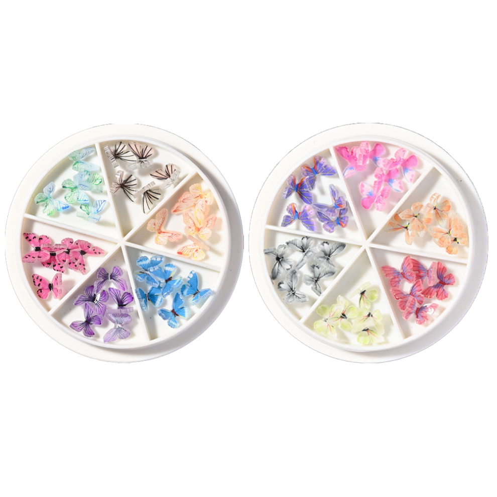 Nail Art Decoration, Elegant Micro Resin Butterflies for Crafting Unique Designs, Match Any Outfit For Halloween Parties For Nightclubs For Daily Use