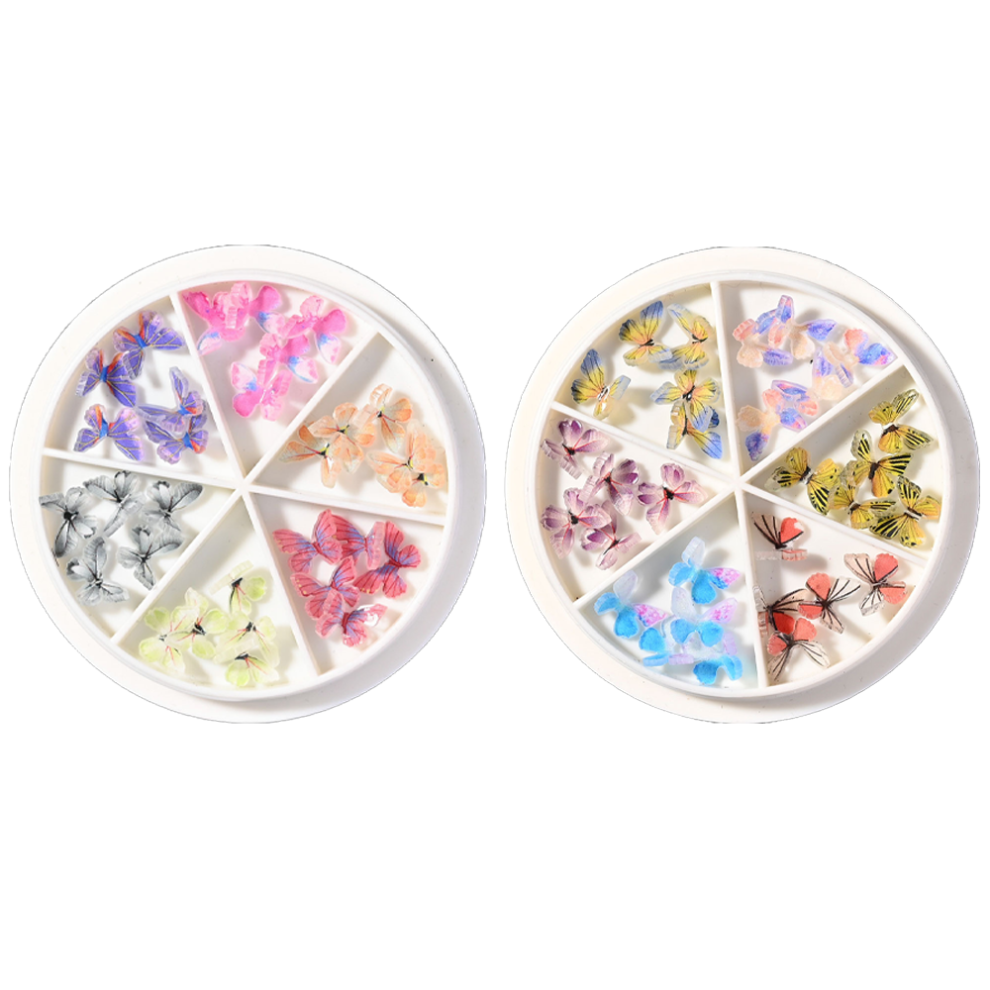 Nail Art Decoration, Elegant Micro Resin Butterflies for Crafting Unique Designs, Match Any Outfit For Halloween Parties For Nightclubs For Daily Use