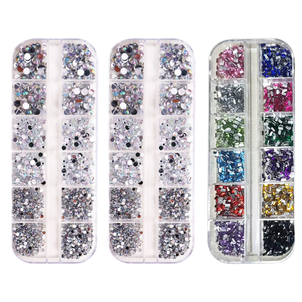 Premier Rhinestone Set for Unmatched Quality: Crystal Shine Rhinestones, Ideal for Enhancing Nail Art and DIY Crafts with Exquisite Styles