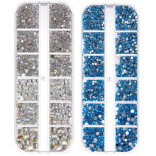 Materiais essenciais para artesanato criativo, strass para artesanato, strass de cristal com base plana, suprimentos para nail art, cristais