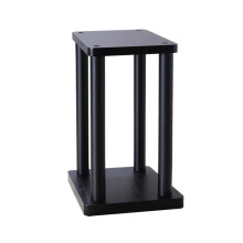 Speaker Stands Studio Monitors And Home Cinema, Metal And Wood Construction, Vibration Reduction, 30x21x70 Cm, Black