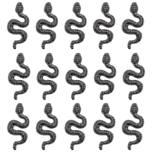 Adornos de serpiente para uñas para manicura DIY, joyería gótica retro de serpiente para uñas con detalles brillantes, ideal para uñas