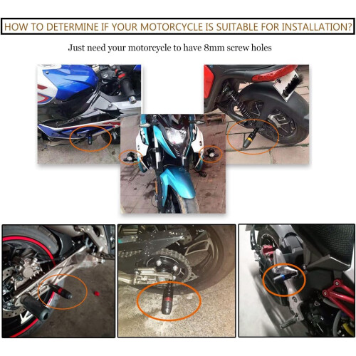 Motorcycle Frame Slider 2023 Aluminum Crash Pad Engine Protector Anti Fall Ball Blue 2