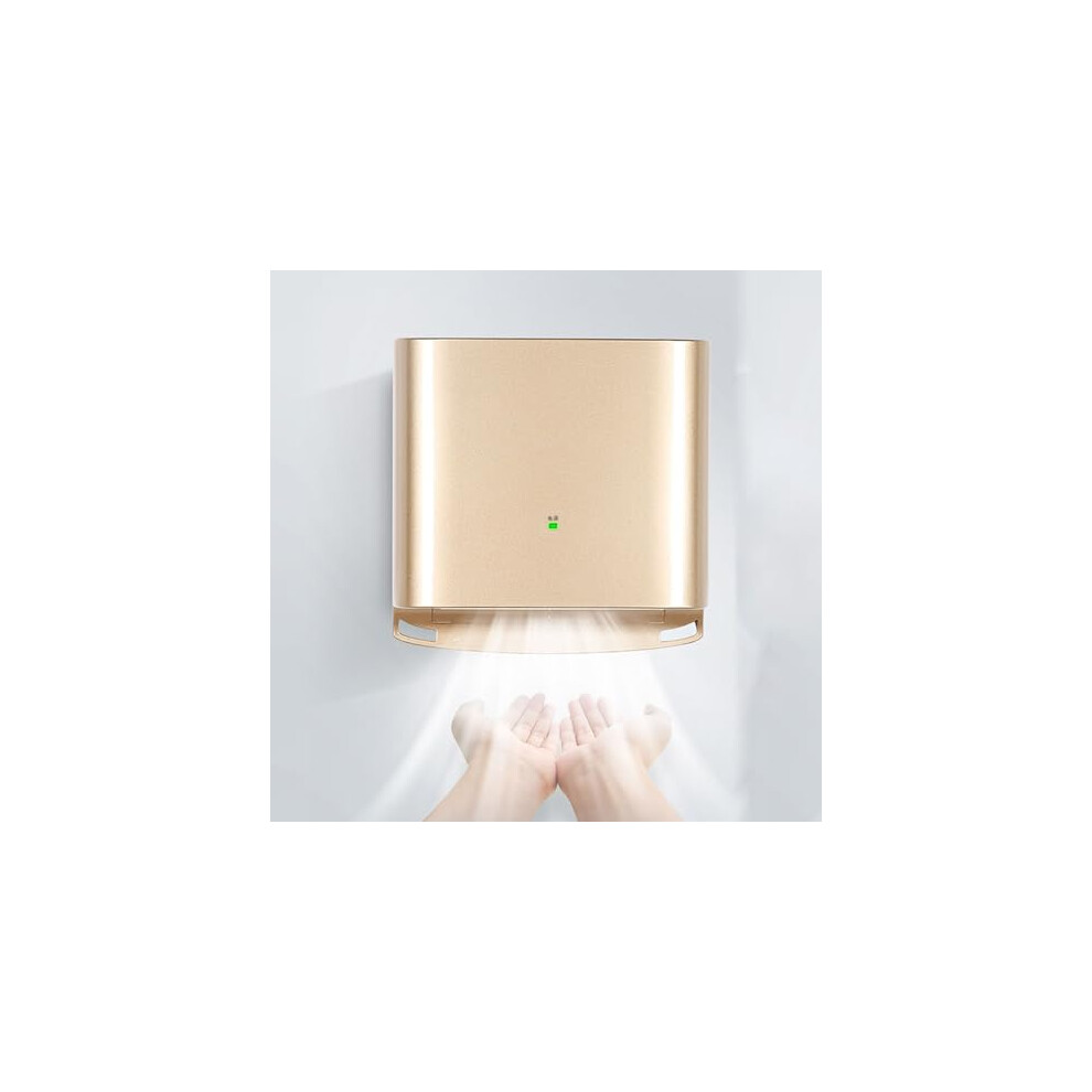 Gold Automatic Hand Dryer With Adjustable Temperature, Speed Drying For Bathroom And Kitchen 9187378406298