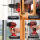 Cordless Combi Drill 12/18/36V With 2 Batteries, 10Mm Chuck, Variable Speed, 251 Torque Settings With LED Indicator 2