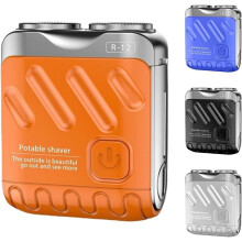 Beard Shaver Mini Travel Electric Shaver Suitcase Design Waterproof For Men Orange