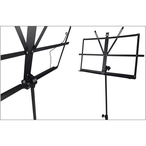 Portable Music Stand Folding Iron Triangular Base Adjustable Height With Bag Music Score Stand 1