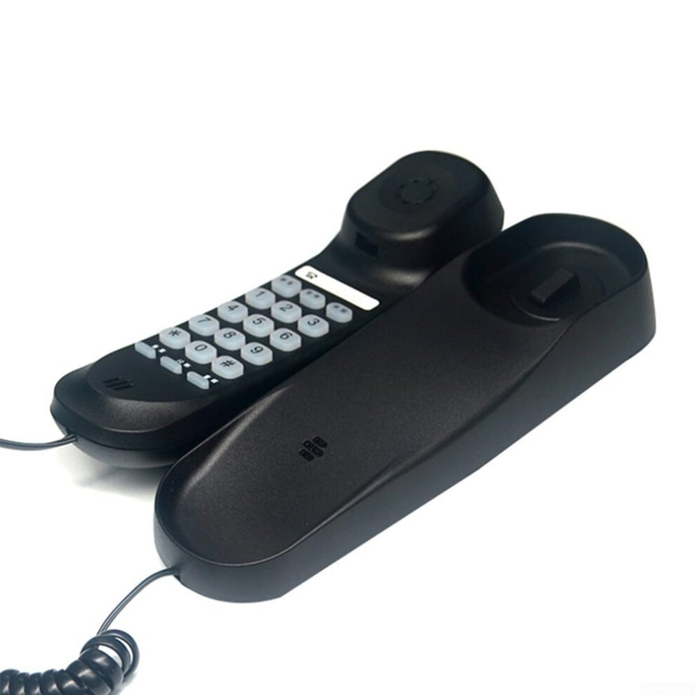 Corded Landline Phone With Lighted Keypad For Seniors, Wall Or Desk Mountable, Black 9382693208576