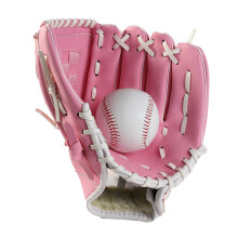 Baseball Glove PU Leather LeftHand Catcher's Mitt, 9.512.5 In, Pink, For Youth, Kids And Adults