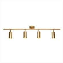 Lighting 4Light Adjustable Track Lighting, Gold Finish, Flush Mount Ceiling Fixture, Industrial Spotlights 39.3in/100cm