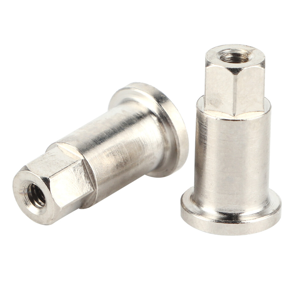Wpl D12 Rc Car Enhancement: 2Pcs Metal Front Axle Spare Parts Silver 8231379215074