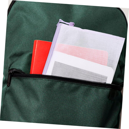 5 pieces document bags with zipper PVC file pouch case 2