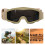 Impact-Resistant Tactics DustProof Glasses Gray Frame Kaki Size 20x8cm 11