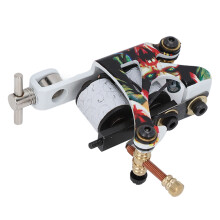 Tattoo Machine with Alloy Frame, Handmade Coil 10 Wraps Working Stable Uniform Speed Smooth Lines High Flexible Strong Elasticity Easy to Color