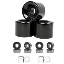 Pacote de 4 Rodas de Skate de 60 Mm + ABEC-9 Rolamento de AçO e EspaçAdores Rodas