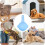 Adjustable 1 Cup Dog Food Scoop with Precise Portion Control, AntiSpill Design, Sky Blue 3