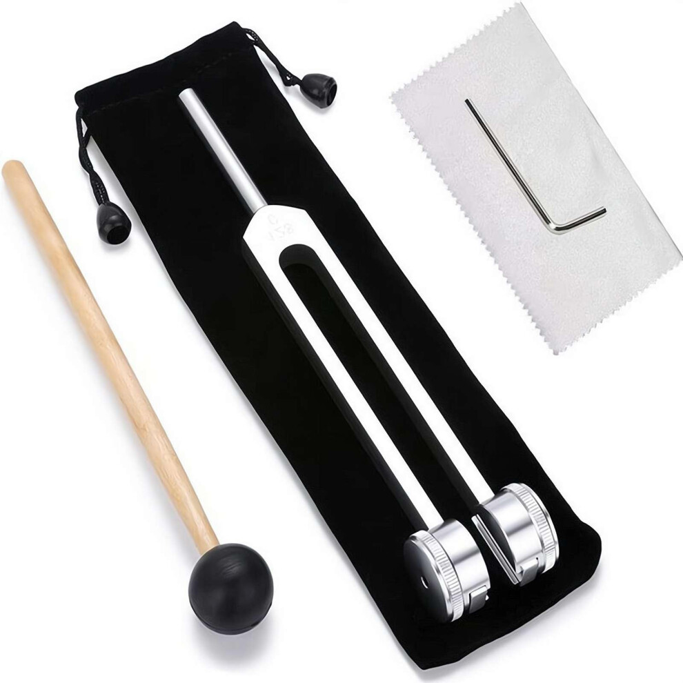 Silver Tuning Forks For Healing 128 Hz Set For Chakra Healing, Sound Therapy, Meditation, Yoga