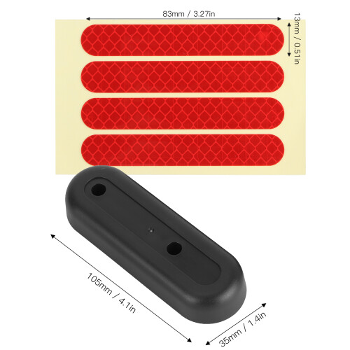 Scooter Rear Fork Reflective Cover for Ninebot MAX G30 Durable Red Sticker 1