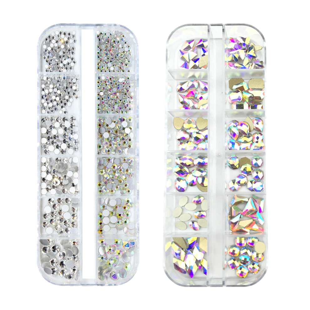 Travel-Friendly Shimmering Crystal Flatback Rhinestones, Nail Gems for Creativity, Art, Crafts, Makeup, with Amazing Present for DIY Projects