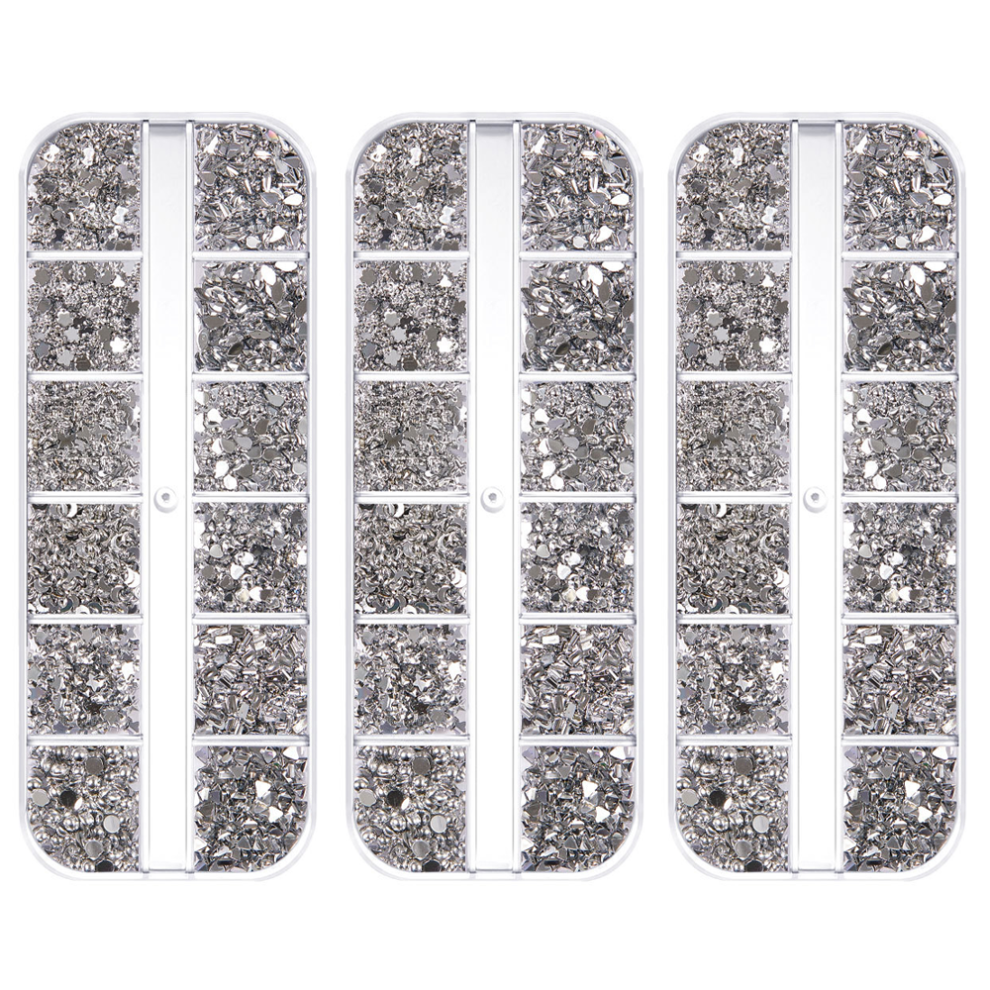 Artisan's Delight: Crystal Clear Stones for Personalized Creations, High Quality K9 Glass Ensures Durability, Storage Organizer Box for Easy Manageme