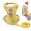 Cat Kitten Walking Vest Harness Breathable Polyester Adjustable Straps Easy Buckle Yellow Small Multi Purpose 1