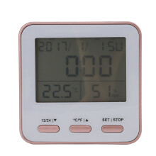 Termômetro digital com sonda, termômetro com fixação magnética para regulação de temperatura interna e externa.