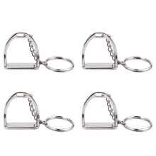4 Stuks Eenvoudig Elegant Ontwerp Westerse Stijgbeugel Sleutelhanger Sleutelhanger Hanger Tool voor Mannen Vrouwen Tas Decoratie Paardensport Paarden