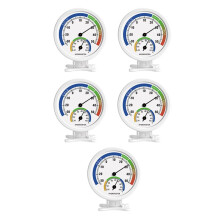 5X TermóMetro HigróMetro TermóMetro de Humedad para Interiores y Exteriores Monitor Medidor de Humedad de 3 Pulgadas con Soporte de Mesa