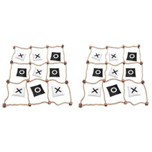 2X Gigantische Tic-Tac-Toe Buitenspel, Directe Installatie, Geen Montage, Zitzakgooi-Spellenset, Gigantische Tuinspellen voor Volwassenen