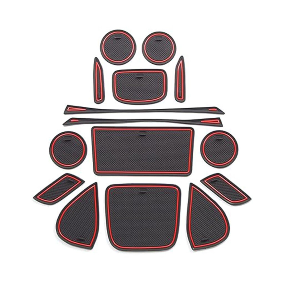 Car Door Slot Pads For Toyota Yaris Cross 20202023, Nonslip Waterproof Center Console Mats, Red 9199774065214