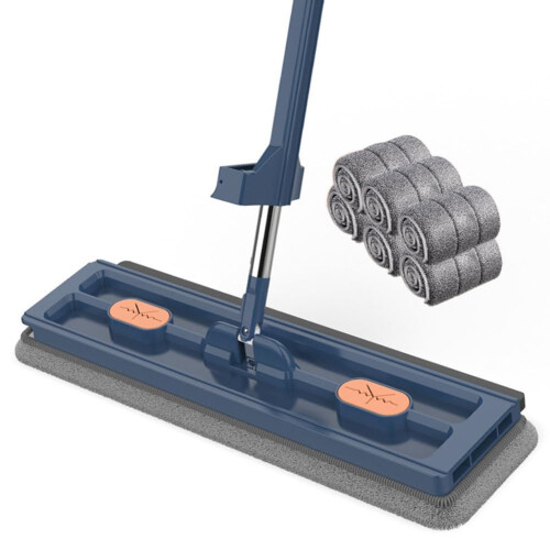 Flat Mop Hands 2in1 Wet Dry Microfiber Mop with 360 Rotation and Adjustable Handle