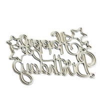 Joyeux anniversaire lettre découpée en métal gaufrage matrices