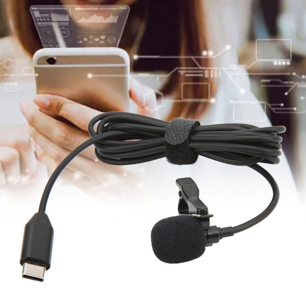 Type C Lavalier Mic Â34Db Wireless Metal Clip For Smartphone 1.5M 7891375558004