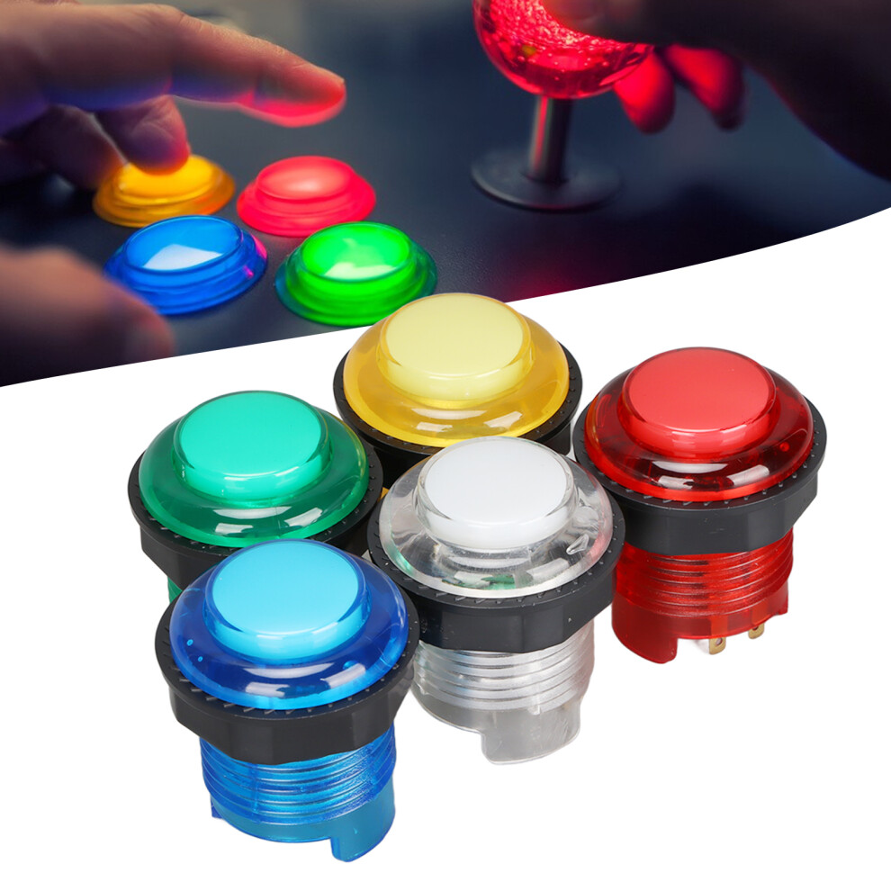 5Pcs Led Arcade Push Buttons 12V - Multicolor For Game Machines 4641375559012